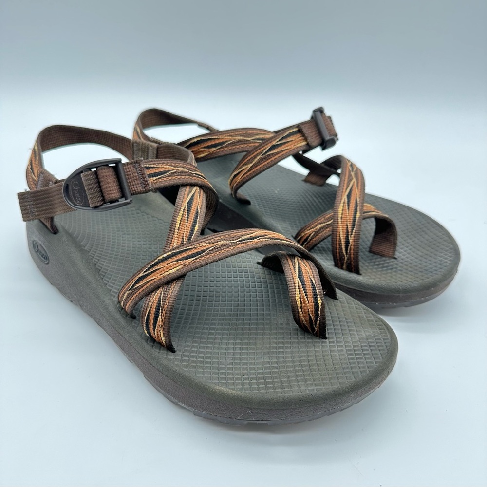 Chaco Z Cloud Toe loop Brown and Tan Sandals